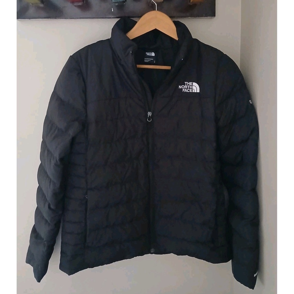 The North Face Down Hybrid Jacket Size Large 550 Outdoors Granola Girl Hike Logo